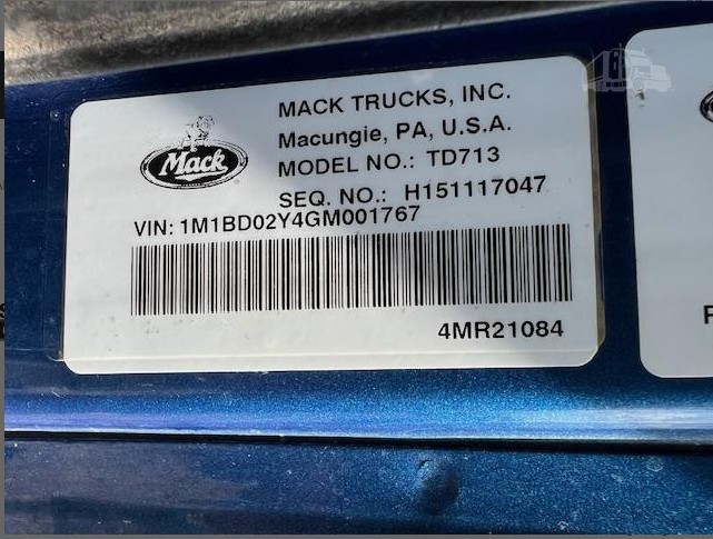 2016 MACK TITAN TD713 M001767 - Image 17