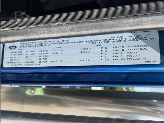 2016 MACK TITAN TD713 M001767 - Image 18
